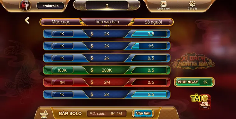 Xì Dách Hoàng Gia Tại SunWin Đẳng Cấp Cá Cược Quý Tộc Và Cơ Hội Phát Tài
